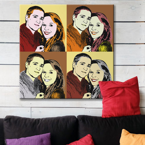 Tableau photo pop art personnalisé pour la décoration d'intérieur